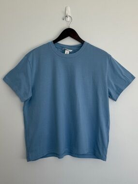 H&M Light Blue Short Sleeve Crew Neck Tee
